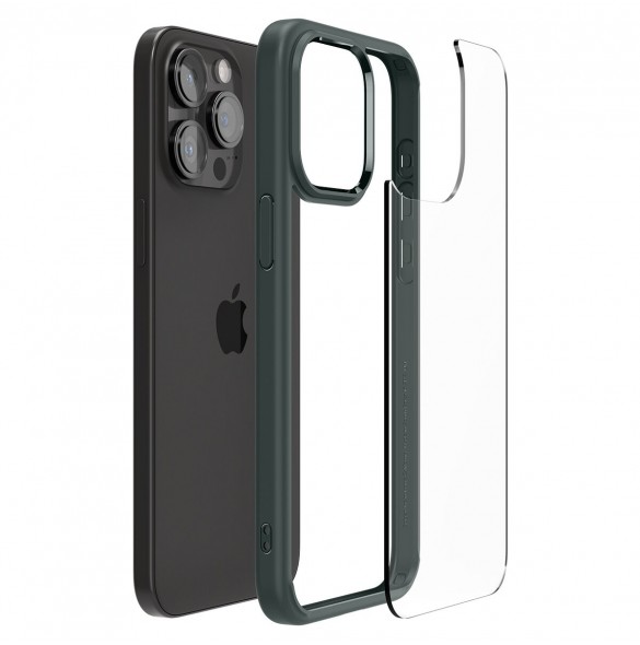 Spigen Ultra Hybrid case for iPhone 15 Pro Max - dark green