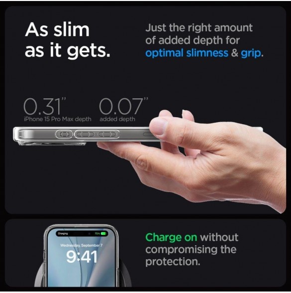 Spigen ULTRA HYBRID MAG MAGSAFE IPHONE 15 PRO MAX FROST CLEAR