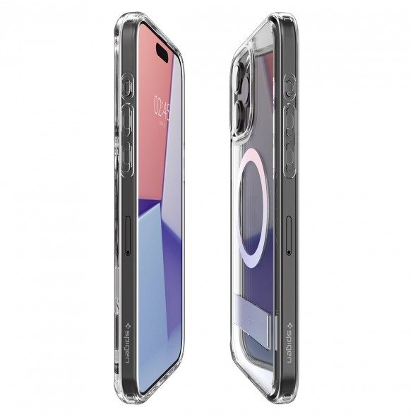 Spigen Ultra Hybrid S MagSafe case with stand for iPhone 15 Pro Max - transparent