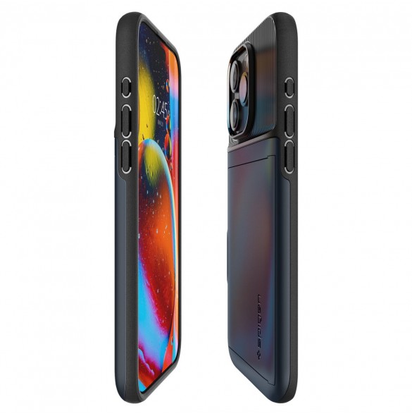 Spigen Slim Armor CS case for iPhone 15 Pro Max - blue