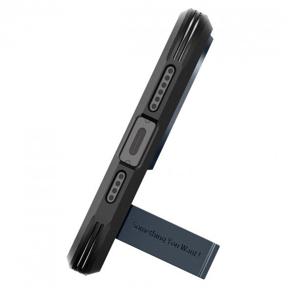 Spigen Tough Armor MagSafe, metal slate - iPhone 15 Pro Max