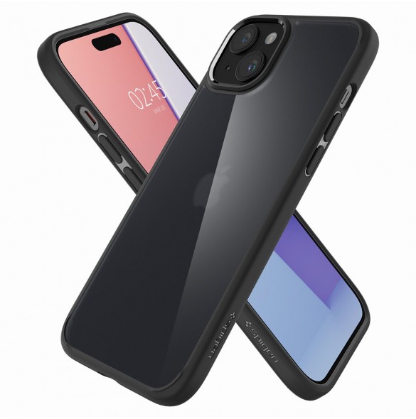 Spigen Ultra Hybrid, frost black - iPhone 15 Plus
