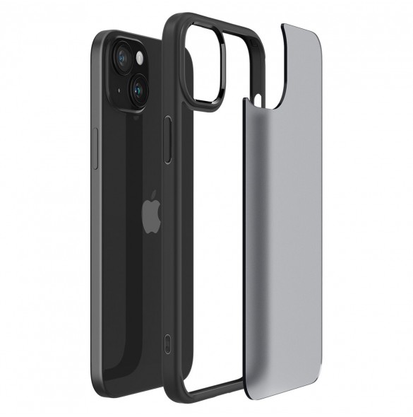 Spigen Ultra Hybrid, frost black - iPhone 15 Plus