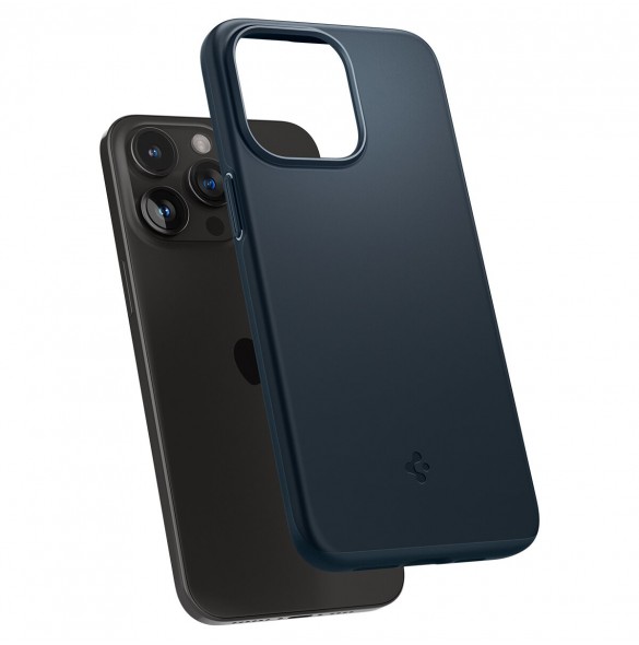 Spigen Thin Fit, metal slate - iPhone 15 Pro