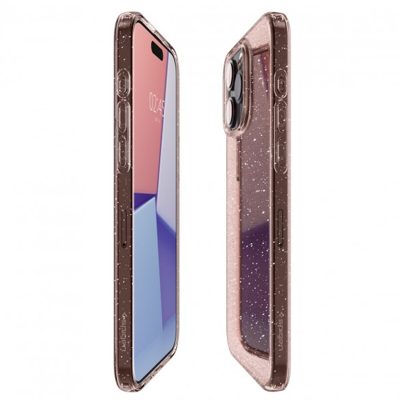 Spigen Liquid Crystal Glitter, rose quartz - iPhone 15 Pro