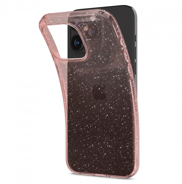 Spigen Liquid Crystal Glitter, rose quartz - iPhone 15 Pro