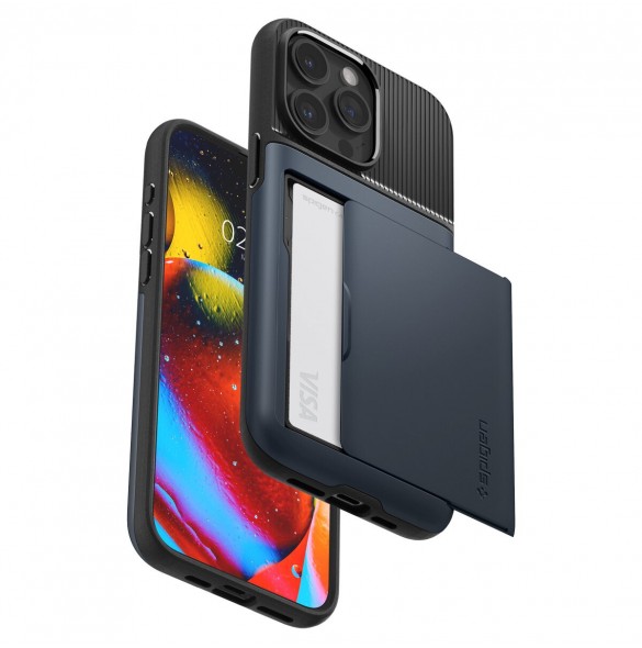 Spigen Slim Armor CS case for iPhone 15 Pro - blue
