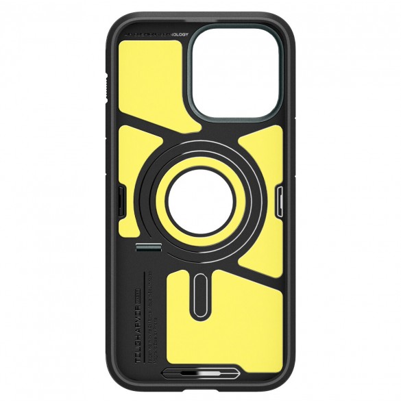 Spigen Tough Armor MagSafe case with stand for iPhone 15 Pro - green