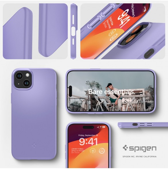 Spigen Thin Fit, iris purple - iPhone 15