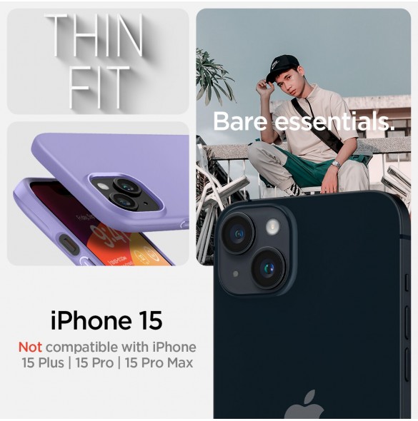 Spigen Thin Fit, iris purple - iPhone 15