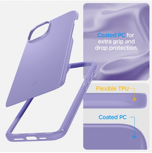 Spigen Thin Fit, iris purple - iPhone 15