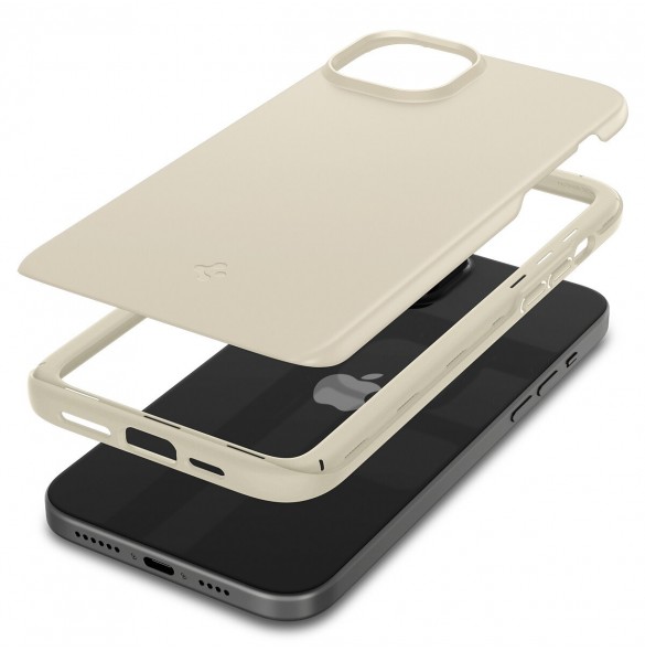 Spigen Thin Fit case for iPhone 15 - beige