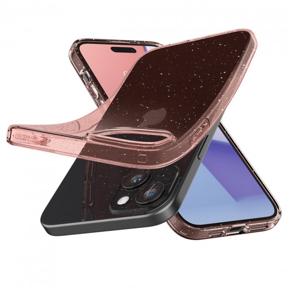 Spigen Liquid Crystal Glitter case for iPhone 15 - pink