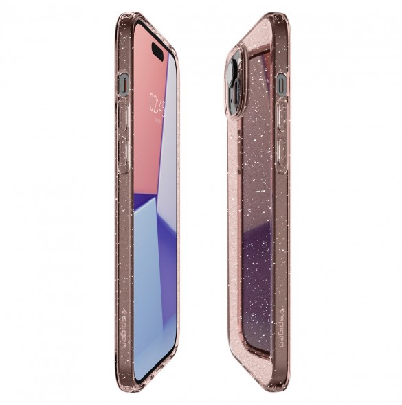 Spigen Liquid Crystal Glitter case for iPhone 15 - pink