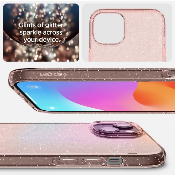 Spigen Liquid Crystal Glitter case for iPhone 15 - pink