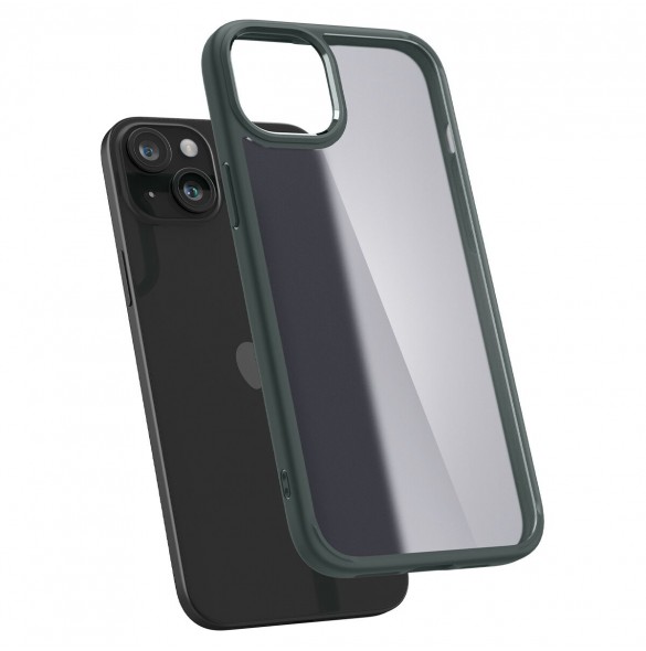 Spigen Ultra Hybrid case for iPhone 15 - dark green