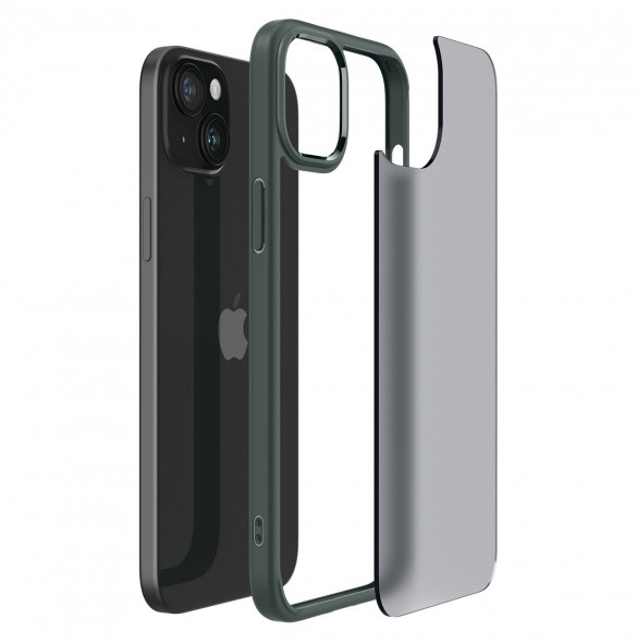 Spigen Ultra Hybrid case for iPhone 15 - dark green