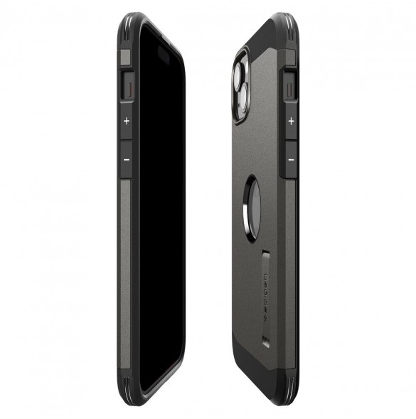 Spigen Tough Armor MagSafe case with stand for iPhone 15 - brown