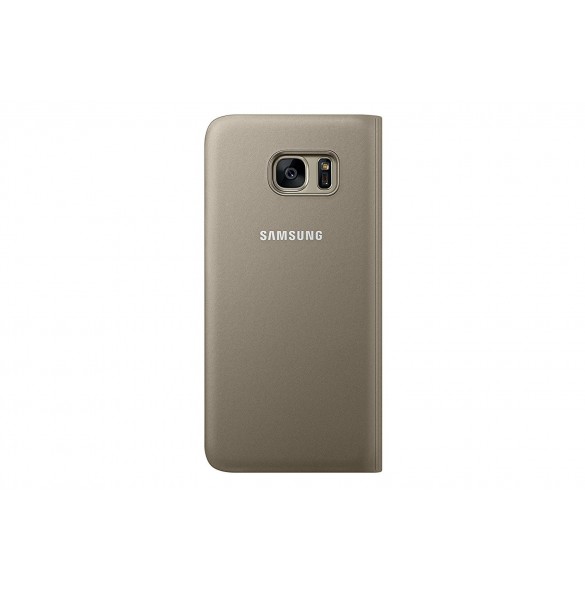 Samsung EF-WG935PFE Book Case till Galaxy S7 Edge, Flip Wallet, Guld