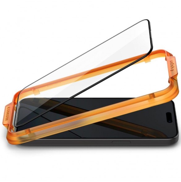 TEMPERED GLASS Spigen ALM GLASS FC 2-PACK IPHONE 15 PRO MAX BLACK