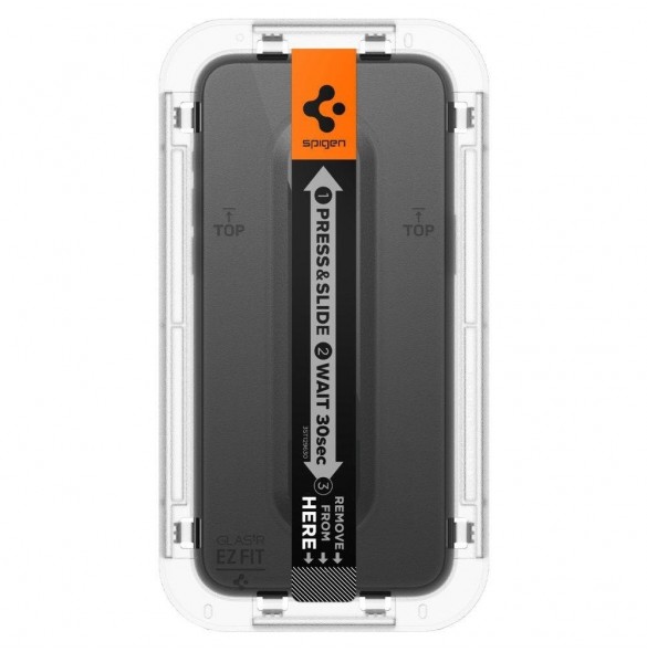 TEMPERED GLASS Spigen GLAS.TR "EZ FIT" FC IPHONE 15 PRO MAX BLACK