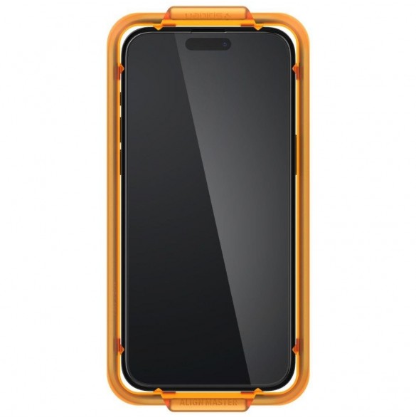 TEMPERED Spigen ALM GLASS FC 2-PACK IPHONE 15 PRO BLACK