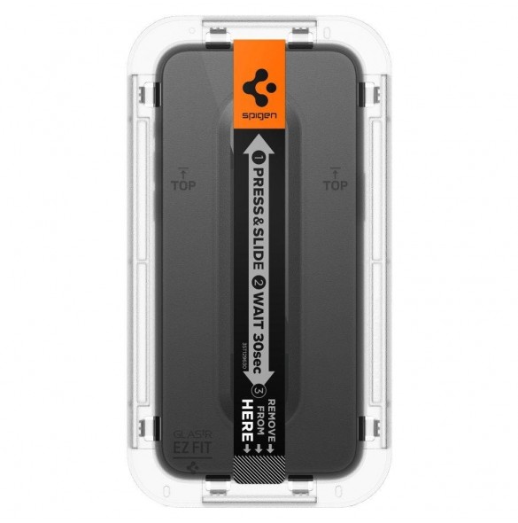 TEMPERED GLASS Spigen GLAS.TR "EZ FIT" FC IPHONE 15 BLACK