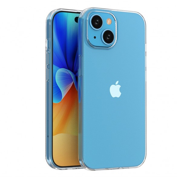 iPhone 15 case from the Ultra Clear series in transparent color