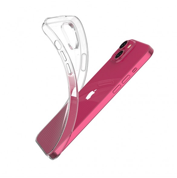 iPhone 15 Plus case from the Ultra Clear series in transparent color