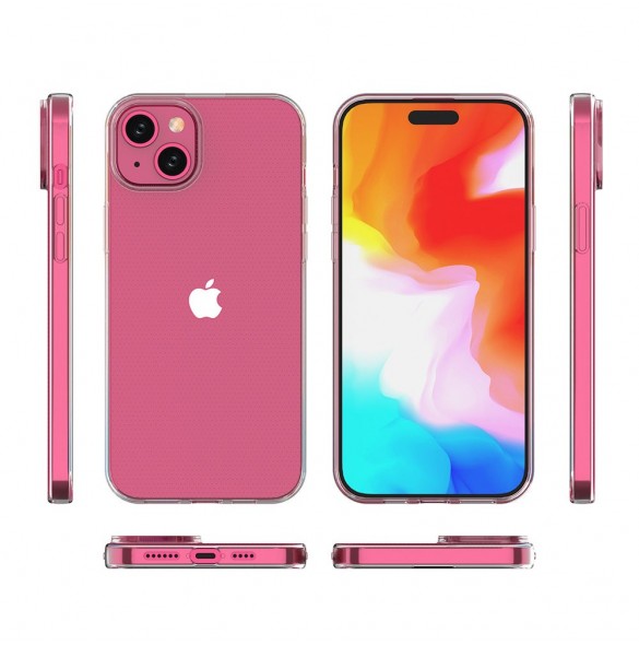 iPhone 15 Plus case from the Ultra Clear series in transparent color