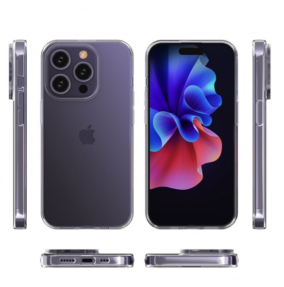 iPhone 15 Pro case from the Ultra Clear series in transparent color