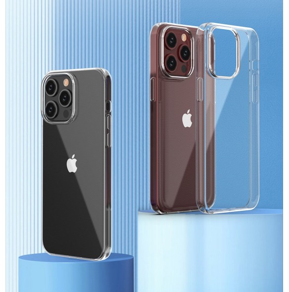 iPhone 15 Pro Max case from the Ultra Clear series in transparent color
