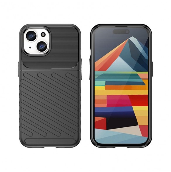 Armored iPhone 15 Thunder Case - black