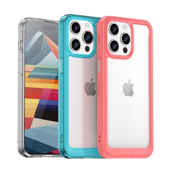 iPhone 15 Pro Max Outer Space Reinforced Case with Flexible Frame - Black