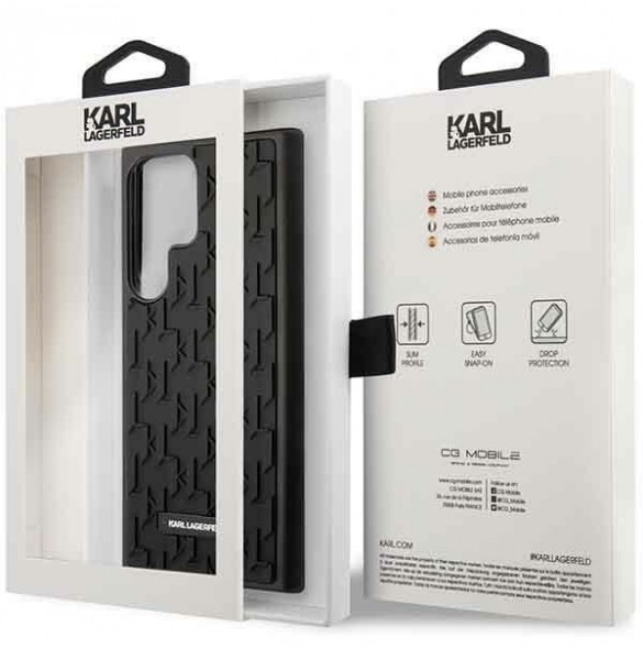 Karl Lagerfeld KLHCS23LRUPKLPK S23 Ultra S918 hårdfodral svart/svart 3D Monogram