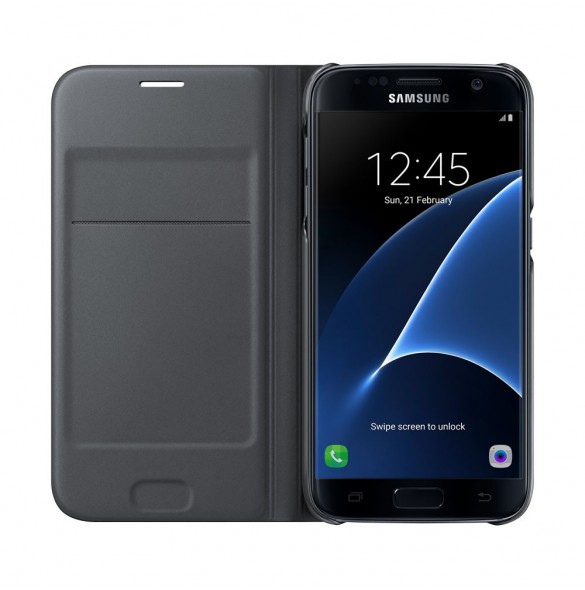 Samsung EF-WG935PBE Book Case Till Galaxy S7 Edge, Flip Wallet, Svart