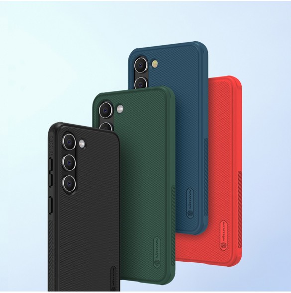 Nillkin Super Frosted Shield Pro fodral till Samsung Galaxy S23+ pansarfodral + telefonställ svart