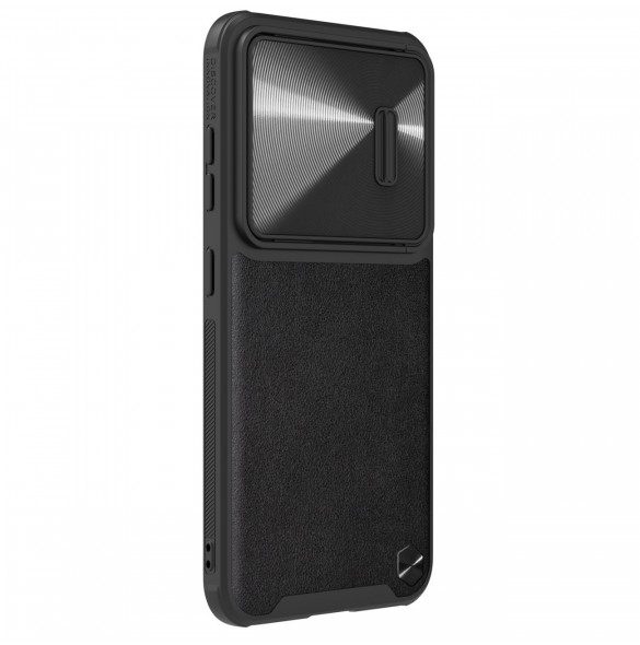 Nillkin CamShield Läder S-fodral till Samsung Galaxy S23+ skal med kamerafodral svart