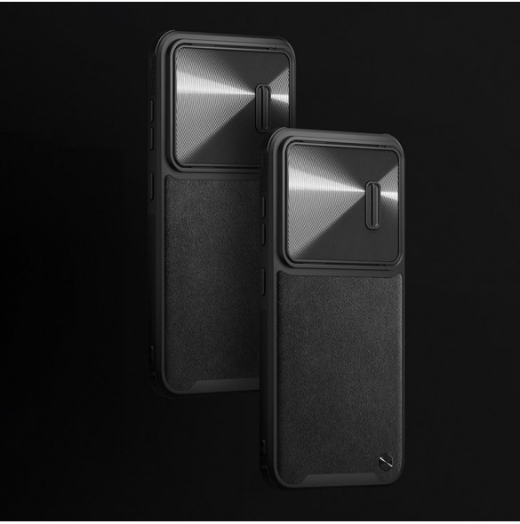 Nillkin CamShield Läder S-fodral till Samsung Galaxy S23+ skal med kamerafodral svart