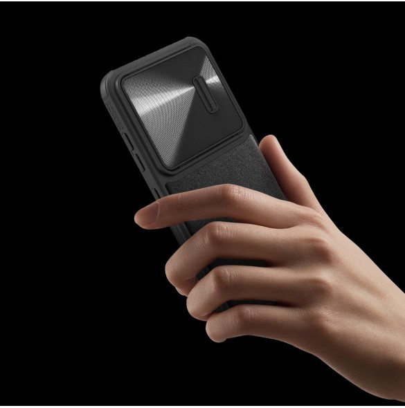 Nillkin CamShield Läder S-fodral till Samsung Galaxy S23+ skal med kamerafodral svart
