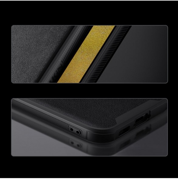 Nillkin CamShield Läder S-fodral till Samsung Galaxy S23+ skal med kamerafodral svart