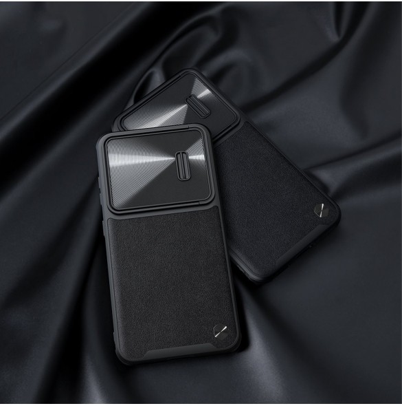 Nillkin CamShield Läder S-fodral till Samsung Galaxy S23+ skal med kamerafodral svart