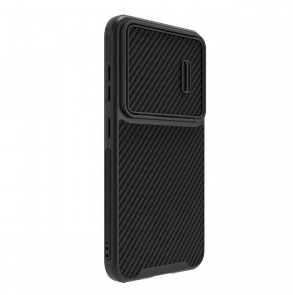 Nillkin Synthetic Fiber S Fodral för Samsung Galaxy S23+ skal kamerafodral svart
