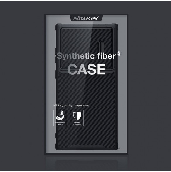Nillkin Synthetic Fiber S Fodral till Samsung Galaxy S23 Ultra skal kamerafodral svart
