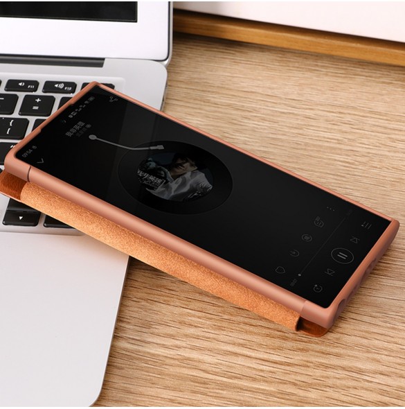 Nillkin Qin Leather Pro-fodral till Samsung Galaxy S23 Ultra Cover med Flip Camera Cover Brun