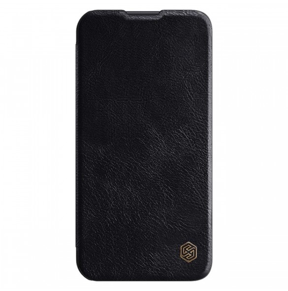 Nillkin Qin Leather Pro Fodral till Samsung Galaxy S23+ flip-fodral kamerafodral svart
