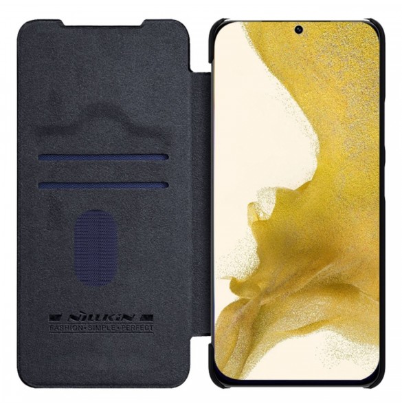 Nillkin Qin Leather Pro Fodral till Samsung Galaxy S23+ flip-fodral kamerafodral svart