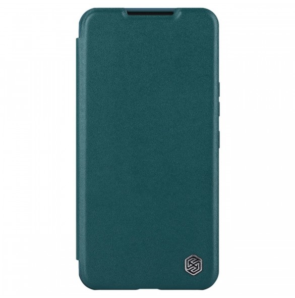 Nillkin Qin Leather Pro Case Samsung Galaxy S23+ Flip Cover Kamerafodral grön