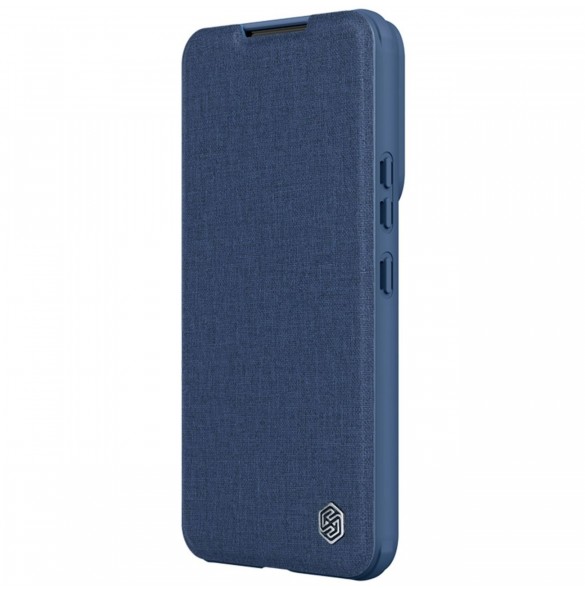 Nillkin Qin Cloth Pro-fodral för Samsung Galaxy S23+ Flip Cover kamerafodral blå
