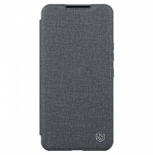 Nillkin Qin Cloth Pro Fodral för Samsung Galaxy S23+ Flip Cover Camera Cover Grå